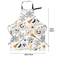 thumbnail image 6 of XMXT 1 Pcs Waterproof Kitchen Cooking Apron, Halloween Elements Hand Painting Adjustable Aprons for Women Men with Pockets, 6 of 9
