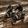 thumbnail image 3 of 1200W 25MPH Electric Scooter with Seat,35 Mile,14'' Puncture-Resistant Double-Layer Tires,48V 15A Battery with Waterproof Charging Port,High-Quality Waterproof R-Box, 3-Speed Commuter Escooter,UL2272, 3 of 12