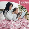 thumbnail image 2 of Christmas Throw Blanket for Couch 60x50,Pink Winter Holiday Festival Cute Xmas Trees Reindeer Snowflake Blankets for Woman,Soft Flannel Fleece Blankets for Home Living Room Bed Chair Decor, 2 of 7