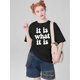 thumbnail image 1 of Letter Print T-Shirt for Women - Casual & Cute, Short Sleeve, Round Neck, Stretchy 100% Cotton, Machine Washable, Bottoming, Daily Wear Tee For Adult, Men, Women, Teen, Teenager, Adolescent, Youth, 1 of 5