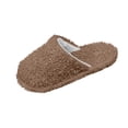 thumbnail image 3 of Taqqpue Women’s Soft Curly Slippers Under 10 Solid Color Memory Foam Lightweight House Shoes Fall Winter Keep Warm Cozy Fuzzy Slipper with Polar Fleece Lining, 3 of 8