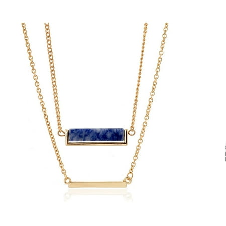Diane Lo'ren - Diane Lo'ren 18kt Gold Plated Genuine Lapis Lazuli ...