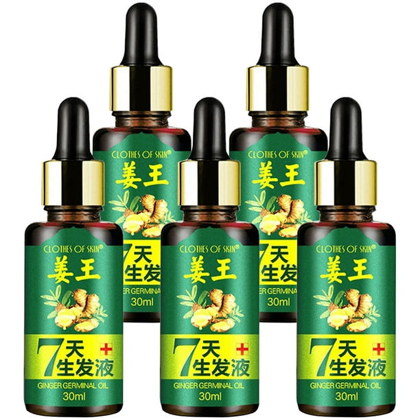 5 Bottles Hair Regrow Ginger Germinal Serum Essence Oil Loss Treatement