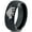 Black Dome Tungsten, variant on Tungsten Bulky Rhino Rhinoceros Band Ring 8mm Men Women Comfort Fit Gray Step Bevel Edge Brushed Polished