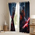 thumbnail image 3 of Castle Fairy Boys Girls Abstract Lightsaber Black Out Curtains,Wildlife Bear Curtains Pack of 2 (42x63 Each),Neon Lights Bedroom Curtains,Luxury Bedroom Decor, 3 of 6