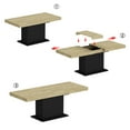 thumbnail image 3 of WIAWG Extendable Dining Table,63-78.7" Wide, Oak & Black, 3 of 7