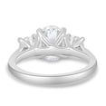 thumbnail image 6 of ESTE ORIGIN 3.2ct Oval Moissanite Three-Stone Engagement Ring in 18K White Gold Wedding Band for Women is US 7.5., 6 of 7
