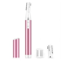 AUPERTO Eyebrow Trimmer, Electric Eyebrow Razor for Women Battery-Operated Facial Hair Remover with Comb for Face Chin Neck, Upper-Lip