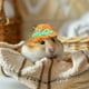 thumbnail image 5 of Mini gorro tejido a mano para animales pequeños | Correa ajustable | Hilo suave | Estilos de animales lindos: rana, zanahoria, champiñón, cerdo, cerdo, elefante | Gorra ligera para reptiles, aves, 5 of 5