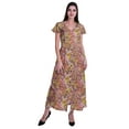thumbnail image 2 of Moomaya Robe Longue Maxi pour Femmes à Manches Courtes, Robe Formelle/décontractée avec Poches P-TTG, 2 of 6