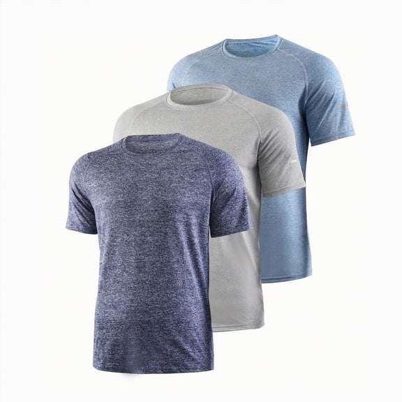 Leey-World Mens T-Shirts Men's T Shirt Short Sleeve Cotton Blend T-Shirts Crew Neck Casual Summer Basic Tee Shirts(Navy,XL)