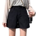 thumbnail image 5 of NOVEDAD DE VERANO 2020, pantalones cortos vaqueros blancos y negros, pantalones de pierna ancha de cintura alta para mujer, pantalones holgados ins hot, aspecto fino y alto, 5 of 5