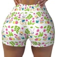 thumbnail image 2 of Balery Happy Easter Pantalones cortos de entrenamiento estampados para mujer, sin costuras, ajustados, para gimnasio, yoga, correr, deportes, ejercicio activo, fitness.-XX-Large, 2 of 8