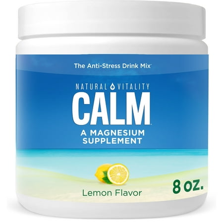 Natural Vitality Calm Magnesium Powder, Lemon, 8 Ounces