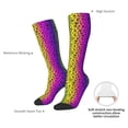 thumbnail image 5 of Picia Women Crew Soft Moisture-wicking Socks Animal Paw Rainbow Pattern Design Cotton Socks, One Size fit All, 5 of 9