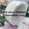 thumbnail image 1 of Wholesale 1roll Transparent White Dot Sticker Adhesive Fastener Tape Dot Hook and Loop Round Strong Self Adhesive Fastener Tape 10mm WH loop18300pcs Dot Sticker, 1 of 6