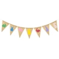 thumbnail image 2 of 2 Sets Rabbit Pennant Easter Banner Colorful Bunny Garland Rabbit Bunting Linen Flag Party Supplies for Easter Party Decorations, 2 of 7