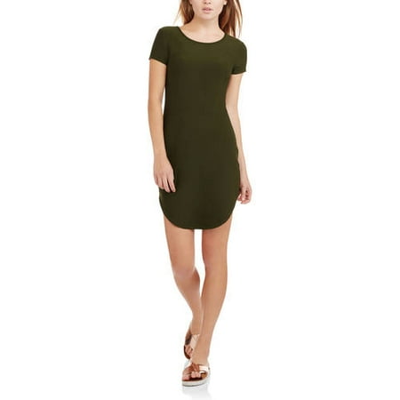 No Boundaries Juniors' Short Sleeve Tunic T-Shirt Dress