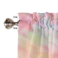 thumbnail image 5 of Tier Curtains 45 Inches Long, Rainbow Color Window Treatment Curtain Drapes, Fantasy Colorful Ombre Swirl Window Half Privacy Curtains for Bedroom Bathroom, 42"x45", 2 Panels, 5 of 7