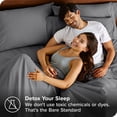 thumbnail image 4 of Bare Home Pillowcase Set - Premium 1800 Collection - Double Brushed - Ultra Soft - Standard Size, Gray, 2 Count, 4 of 7