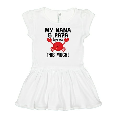 

Inktastic Nana and Papa Love Me Grandson Girls Baby Dress
