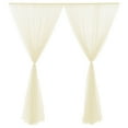 thumbnail image 1 of Cortinas de malla, cortina de telón de fondo con decoración de arco para ventana de fiesta de boda creada magistralmente, 1 of 8