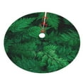 thumbnail image 5 of Cauagu 30" Christmas Tree Skirt Green Leave Fern Pattern Christmas Tree Decorations Tree Mat for Xmas Decorations Occasion Holiday Home Decor -30", 5 of 7
