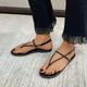 thumbnail image 2 of Amzcrzy Zapatos de mujer,Zapatos de mujer,Zapatillas de mujer, Sandalias romanas con punta plana y puntera para mujer, de verano, a la moda, para playa Sandalias Mujer Zapatillas De Casa, 2 of 5