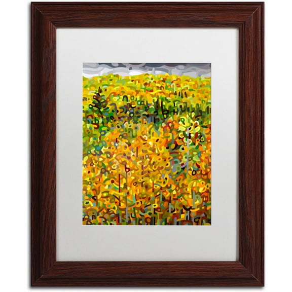 Trademark Fine Art "Towards Autumn" Canvas Art by Mandy Budan, White Matte, Wood Frame