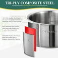 thumbnail image 2 of DELARLO Tri-Ply Stainless Steel Aluminum Core 2.5QT Induction Cookware Small Saucepan with Lid, 2 of 6
