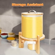 Peakora Bamboo Cereal Dispenser Cereal Containers Storage Cereal Dispenser for Pantry Organization and Storage Organization and Storage Natural