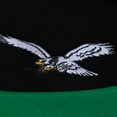 thumbnail image 4 of Women's Mitchell & Ness  Black Philadelphia Eagles Throwback Cropped Long Sleeve Rugby Polo, 4 of 5