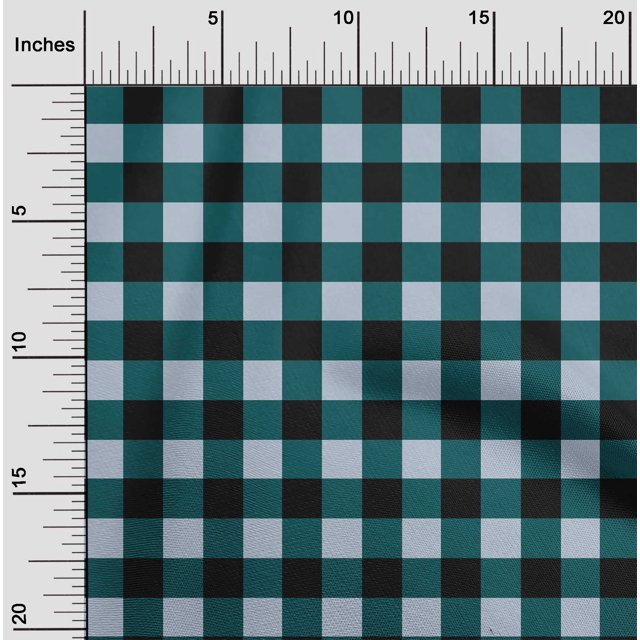oneOone Silk Tabby Fabric Gingham Check Print Sewing Fabric BTY 42 Inch Wide