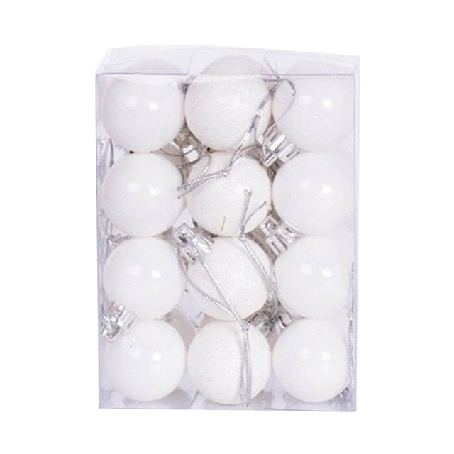 Fiudx Juego de Bolas Navideñas, Decoración Irrompible, Bolas Colgantes Multicolores, Decoración para Árbol de Navidad, Diseño de Escaparate para Fiestas, Paquete de 24