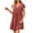 *Hot Pink, variant on ClodeEU Women's Summer V-Neck Short Sleeve Dresses ,Casual T-Shirt Flowy Tunic Ladies Beach Sundress Purple,Womens Plus XXL
