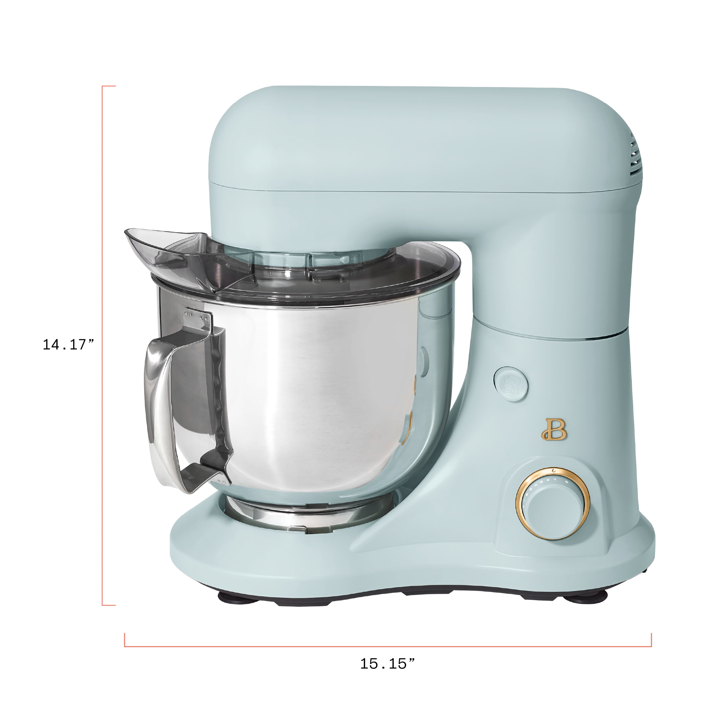 Beautiful 5.3 Qt Tilt-Head Stand Mixer with Flat Beater, Dough Hook & Balloon Whisk, Hydrangea by Drew Barrymore