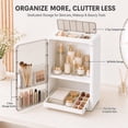 thumbnail image 5 of Mapleboom Makeup Organizer with Drawer and Lid, Large Capacity Cosmetic Storage, White, 5 of 9