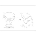 thumbnail image 6 of Manhattan Comfort Tulip Velvet Swivel Accent Chair in Orange (Set of 2), 6 of 7