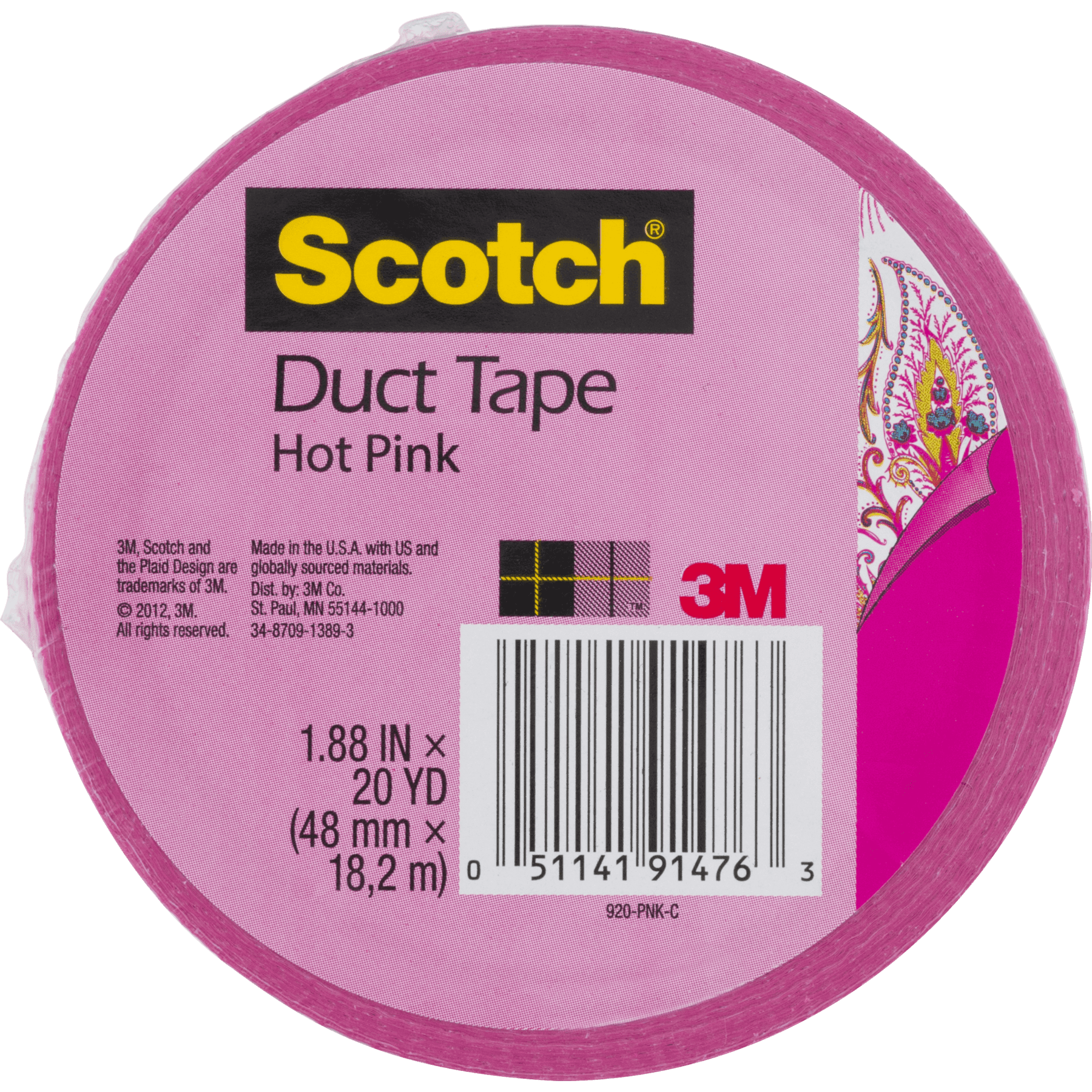 920 Pnk C 1 88x20yd Pink Tape Walmart Com Walmart Com