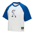 thumbnail image 2 of Women's Mitchell & Ness  White New York Mets Cropped Raglan Mascot Boxy T-Shirt, 2 of 7