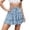 Blue, variant on Women's Tennis Skirts Summer High Waist Ruffled Summer Print Floral Skirt Women Casual Beach Bohemian Short Style Blue XXL