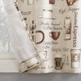 thumbnail image 3 of Bristol Coffee Shop Semi-Sheer Rod Pocket Kitchen Curtain Valance and Tiers Set, 54" x 24", Ivory Off-White, 3 of 6