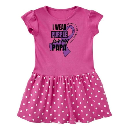 

Inktastic Chronic Pain I Wear Purple For My Papa Gift Baby Girl Dress