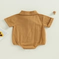 thumbnail image 4 of Chemise Habillée pour Nouveau-Né Garçon en Coton Lin à Manches Courtes avec Poche, 4 of 8