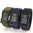 thumbnail image 6 of TEAJOPSUU Men's Lightweight-Duty Nylon Belt with Quick Release Plastic Buckle- Adjustable Utility Belt for Outdoor Work Hiking Cargo Pants Trim to Fit Olive Green, 6 of 6