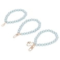 thumbnail image 4 of Pearl Bracelet, Chain Mobile Phone Case 3 Styles ABS Resin Metal Buckle  For Mobile Phone Cases For Keychains H52 Light Azure, 4 of 8