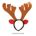 thumbnail image 3 of Adorno de Diadema de Cuerno de reno Navideño para niñas Cuerno Marrón con Oreja roja Sunnimix Linda banda para el cabello, 3 of 3