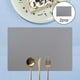 thumbnail image 4 of 2x mantel individual de material cuero moderno para comedor, posavasos resistente al calor, cojín antideslizante, lavable para cocina, de comedor, Patio gris BLESIY Mantel individual de cocina, 4 of 5