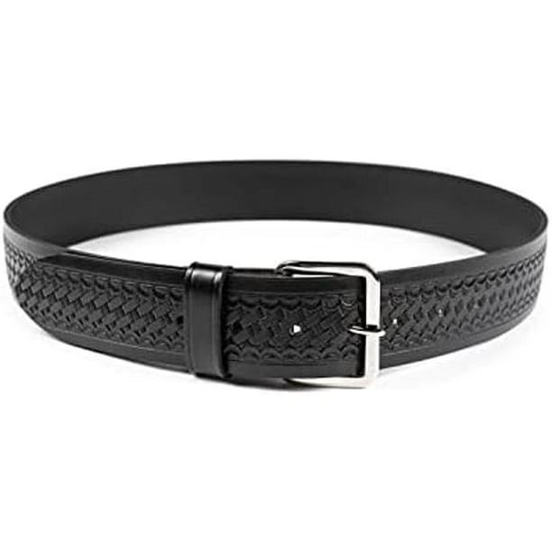 Mens Basketweave 1¾" 1.75 Inch Genuine Leather Uniform Work Duty Belt