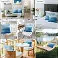 thumbnail image 6 of Waterproof Throw Pillow Covers Set of 2, 16x16 Inch Blue Coastal Wave Decorative Pillowcases Outdoor Pillow Slip Cushion Covers Set for Couch Tent Summer Nautical Oil Painting Ocean, 6 of 7